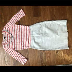 Talbots jeweled stripe peach top